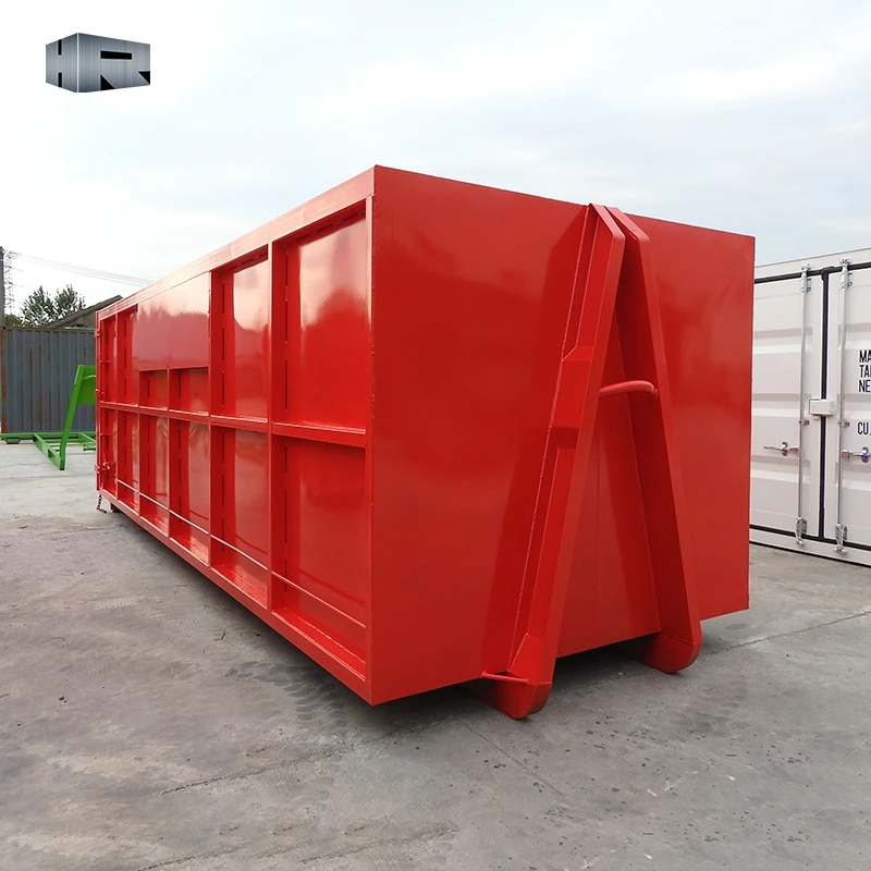 Heavy duty waste container roll off dumpster hook lift bin for construction works