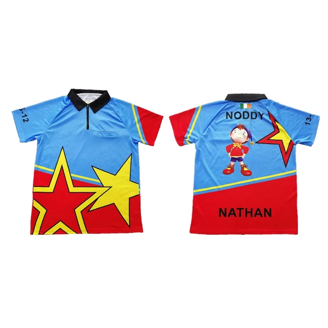 Roadstar Custom polyester dart shirt jersey zipper stand up  collar polo shirt