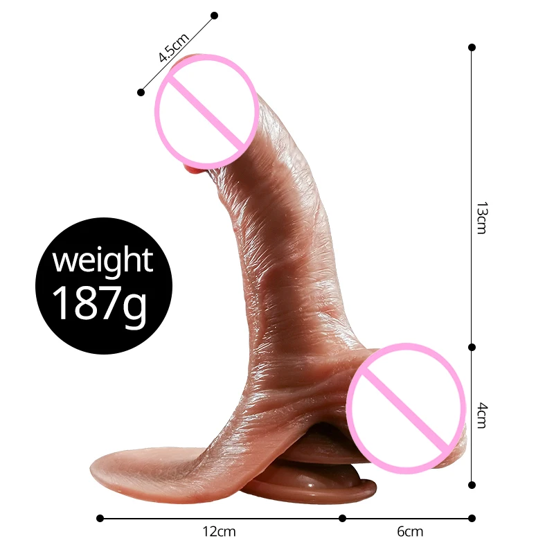 Large Adult Silicone Dildo Real Skin Artificial Penis with Strong Suction Cup Huge Big Size for Adult Sex Use