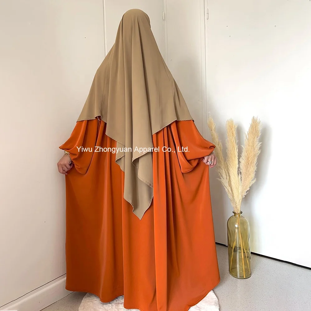 2 Piece Set Abaya With Khimar New High Quality Nida Modest Fashion Women Muslim Dress Hijab Dubai EID Ramadan Islamic Clothing