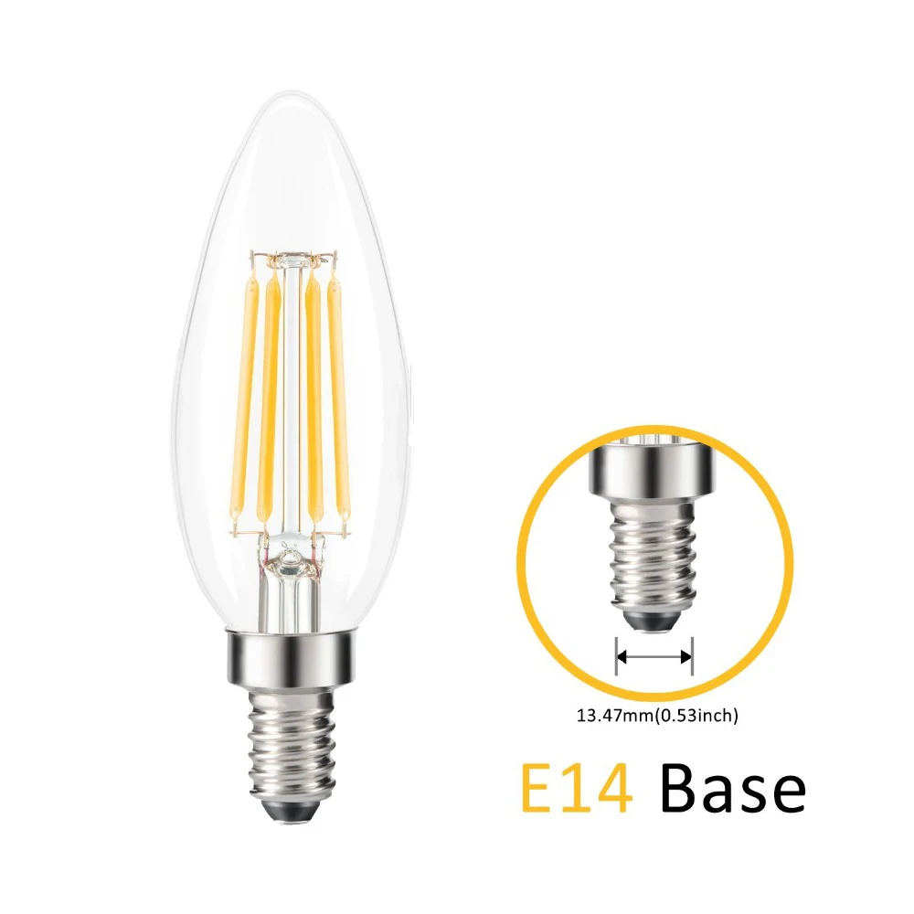 AC E14 220V 4W 2700K Светодиодная лампа накаливания C35 C35F C35T прозрачное матовое стекло люстра лампы