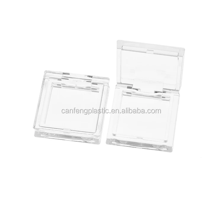 Luxury single square mini cute eyeshadow case container in stock custom transparent eyeshadow container single