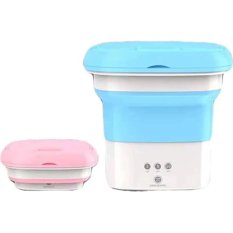 Underwear foldable washing machine semi automatic small baby laundry portable folding washing machine mini with dryer