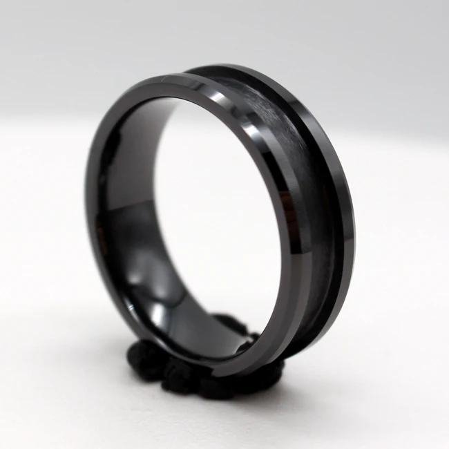 Gostar Wholesale 3mm 4mm 6mm 8mm Black White Ceramic Stainless Steel Titanium Tungsten Ring Core Blank For Inlay Band