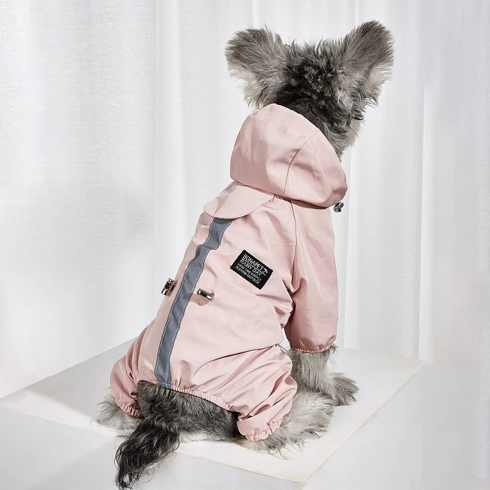 New Arrival Fashion Waterproof Reflective Cat Dog Clothes Outdoor Dog Rain Coat