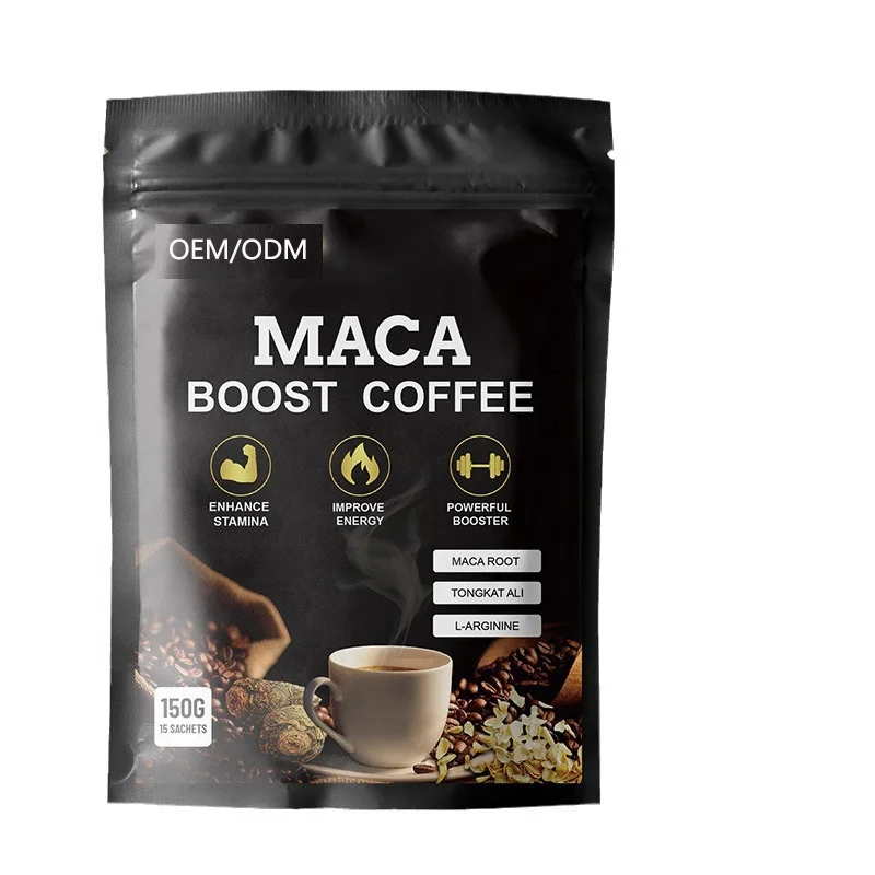 Private Label Man Maca Energy Coffee Natural Herbal healthy black instant Maca coffee for men power