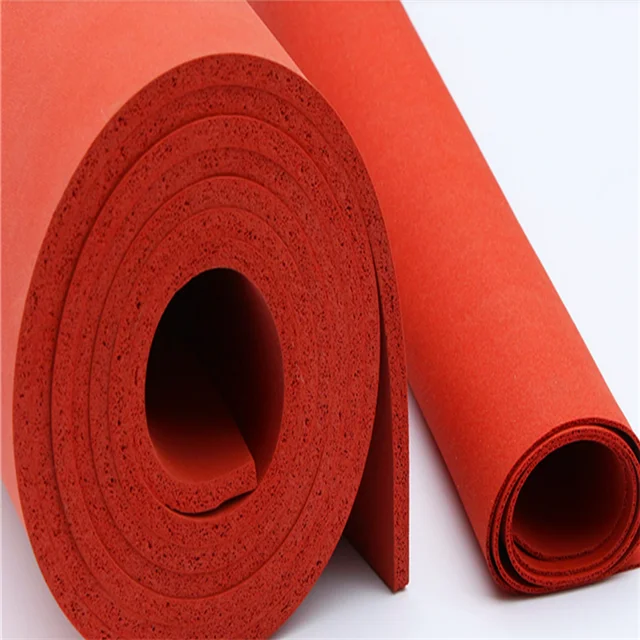 Heat Press Red Textured Silicone foam rubber sheet