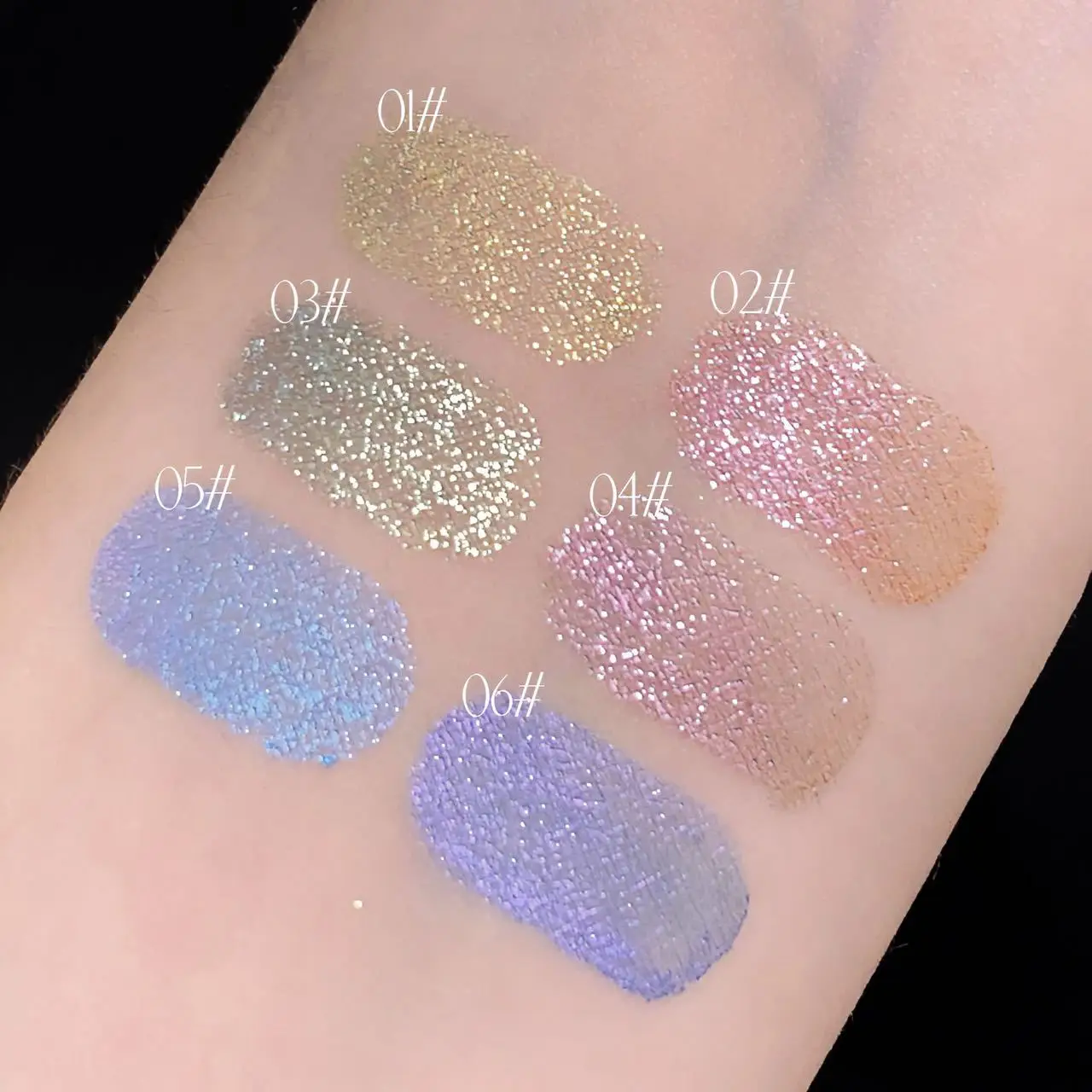 Wholesale Cosmetic Liquid Glitter Shadow High Pigmented Chameleon Glitter Eye Shadow Waterproof Eyeshadow