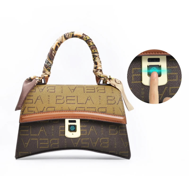Fipilock Fingerprint Anti Theft Protect Handle Bags Import Sac a Main Femm Luxury Mini Handbags and Brands Bags With Silk