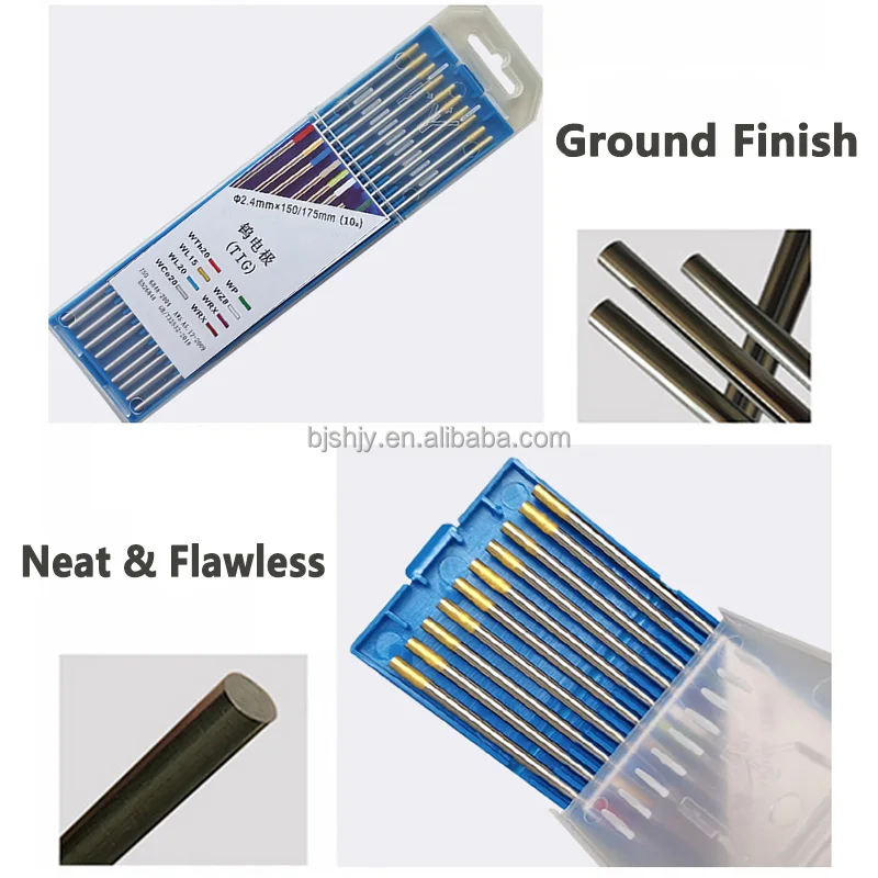 welding tungsten electrode gold 2.4mm 175 1.5% lanthanum  wolfram rods 1/16 for tig