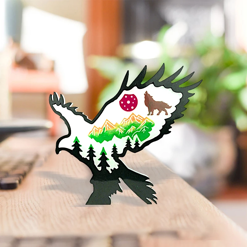 5879 Animal collection Elk brown bear horse forest Wolf elephant ornaments silicone mold home decoration resin mold