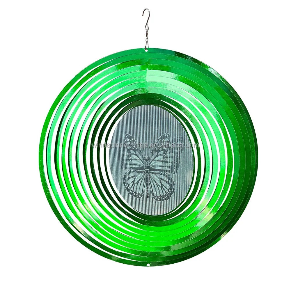 3D анимированные бабочки ветер Спиннер из нержавеющей стали украшения сада подарок оптом