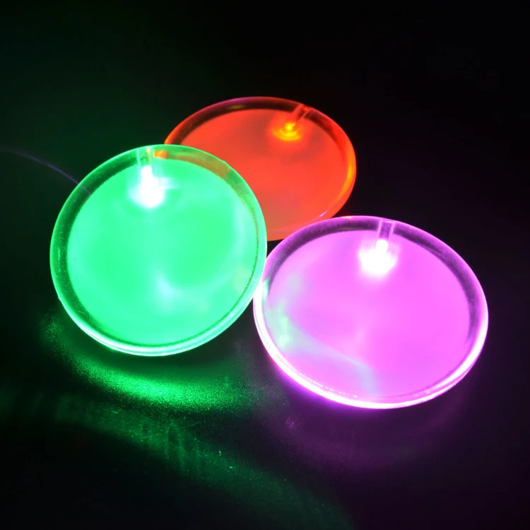 Custom LED Acrylic Flashing Blank Button Badge Plastic Safety Pin Badge