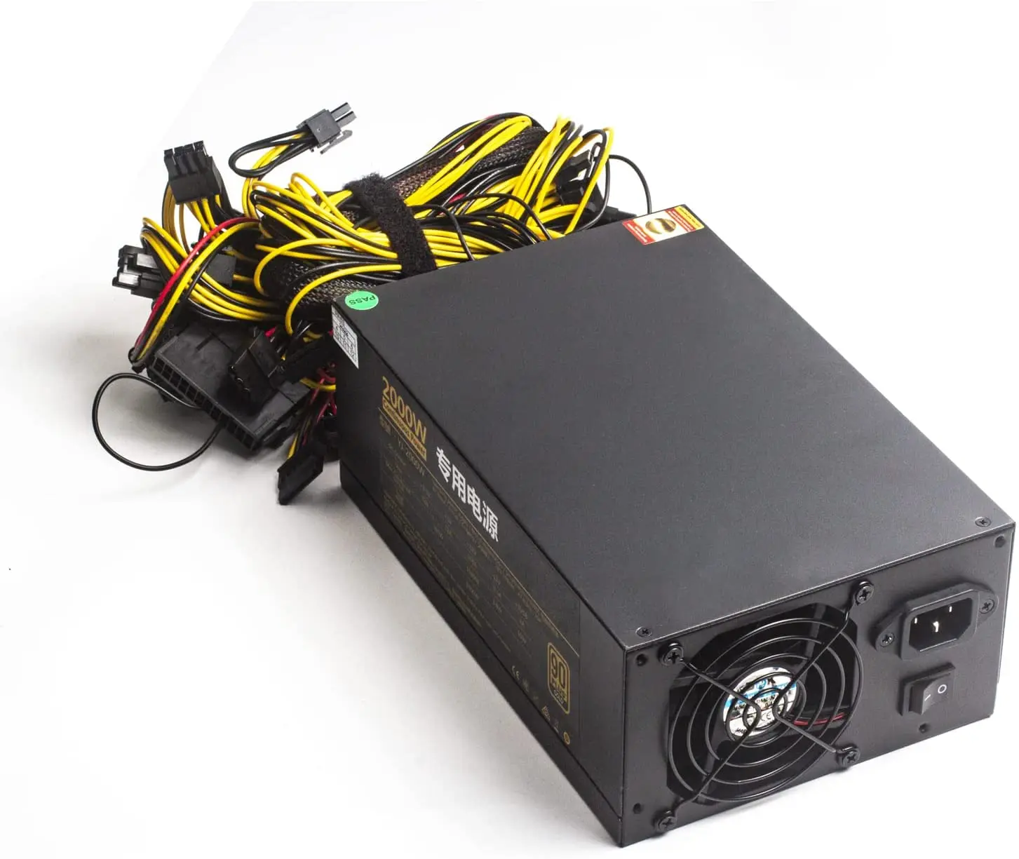 2000W Power Supply 90 plus Gold Certified ATX Power Supply 180V-240V ATX PSU With Cool Fan for 8GPU Server Case