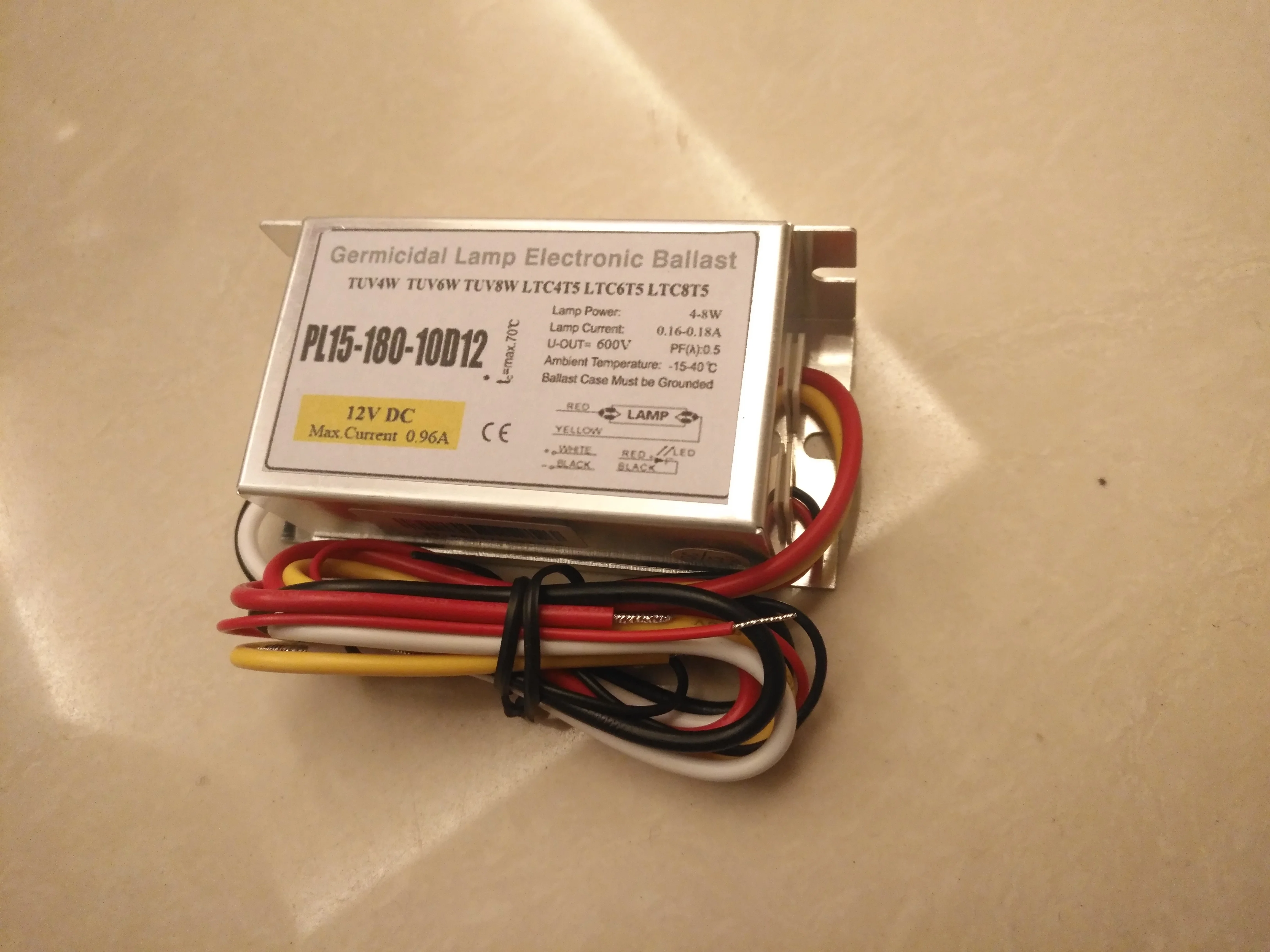 150mA-180mA ультрафиолетового электронный балласт 4 Вт 6 8 10 5 7 9 11 uvc 0 15-0.18A DC12V