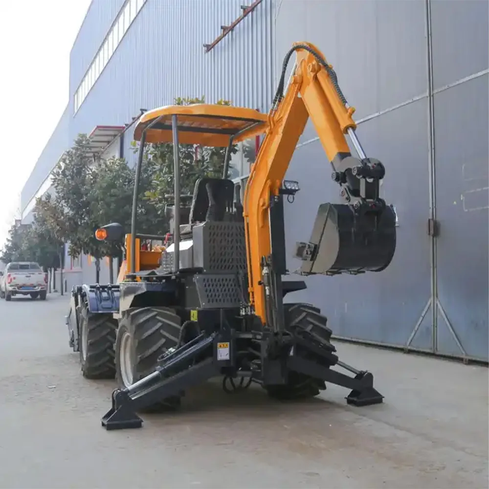 New Diesel CE Epa Engine Large Mini Retroexcavadora Farm Tractor Backhoe Excavator Loader 4x4 Backhoe