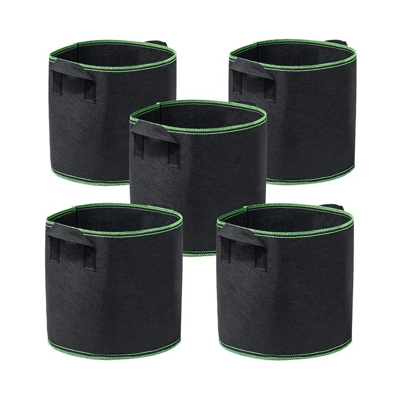 Custom 5 7 10-Gallon Thickened Felt Nonwoven Hanging Grow Bag Window Flap PP Fabric Vegetable Nursery Potato Plant Bag