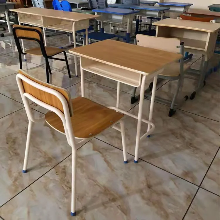 Single Metal School Desk And Chair Set Primary School Furniture Student Desk And Chair Classroom