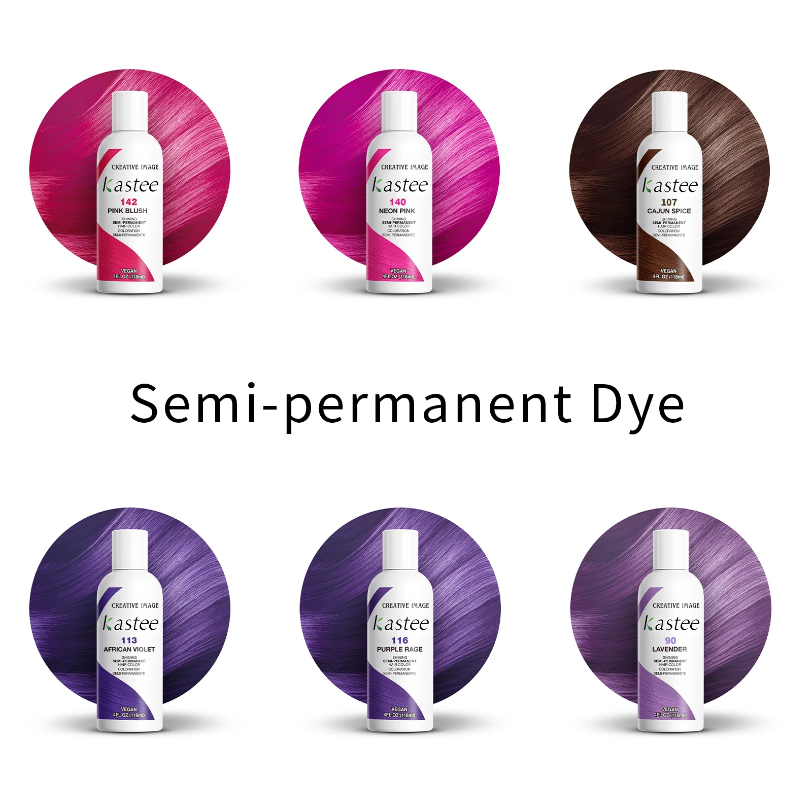 Fashion natural healthy shiny hair color dye 65 colors semi permanent nourishing hair color cream