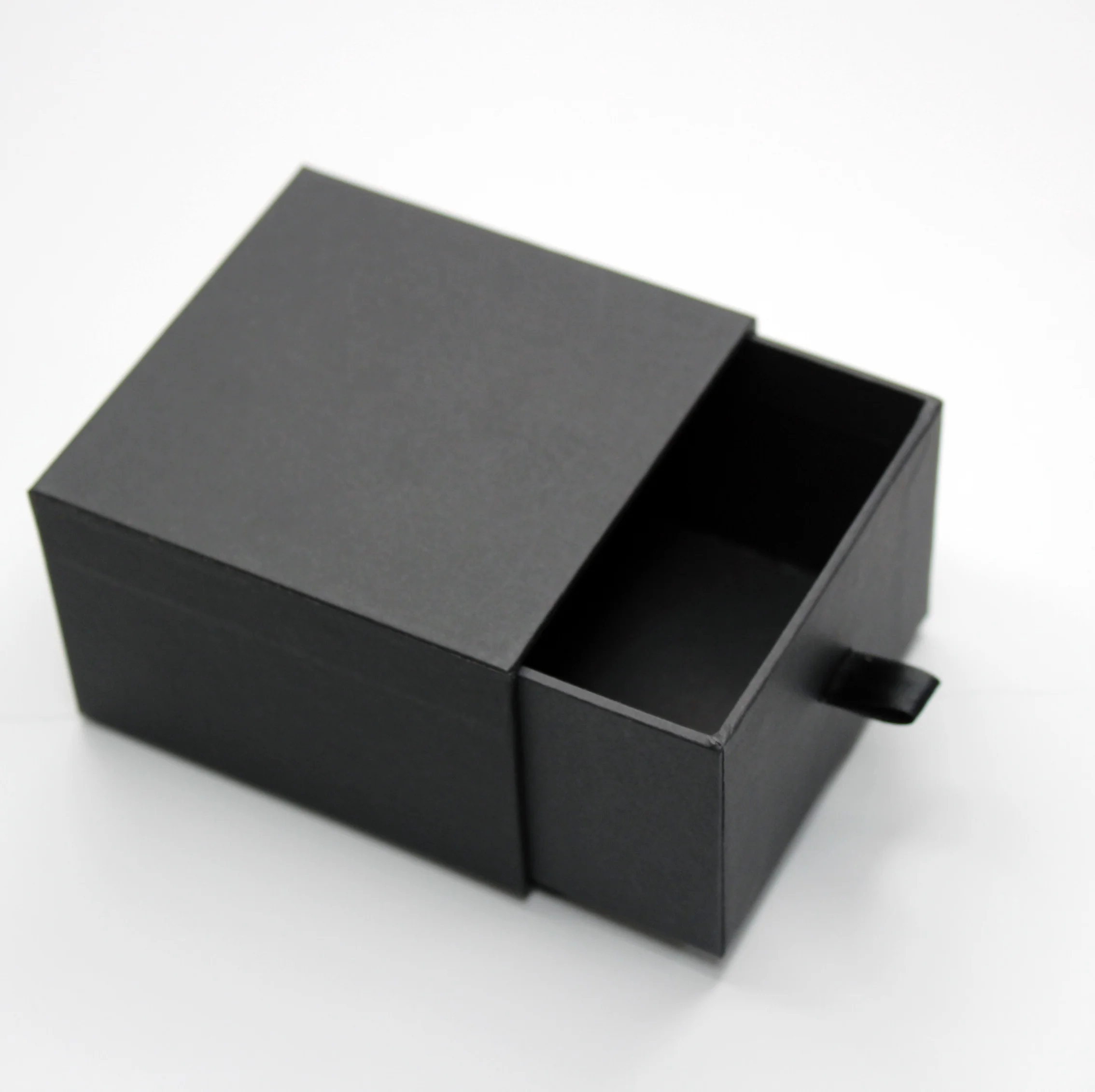 China Manufacturers OEM Black Cardboard Drawer Watch Box