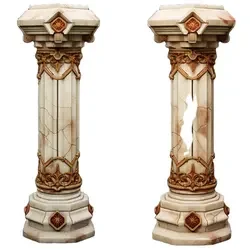Shengye Big Size Roman Column Pillar Natural Marble Outdoor Decoration Hand Carved High Quality