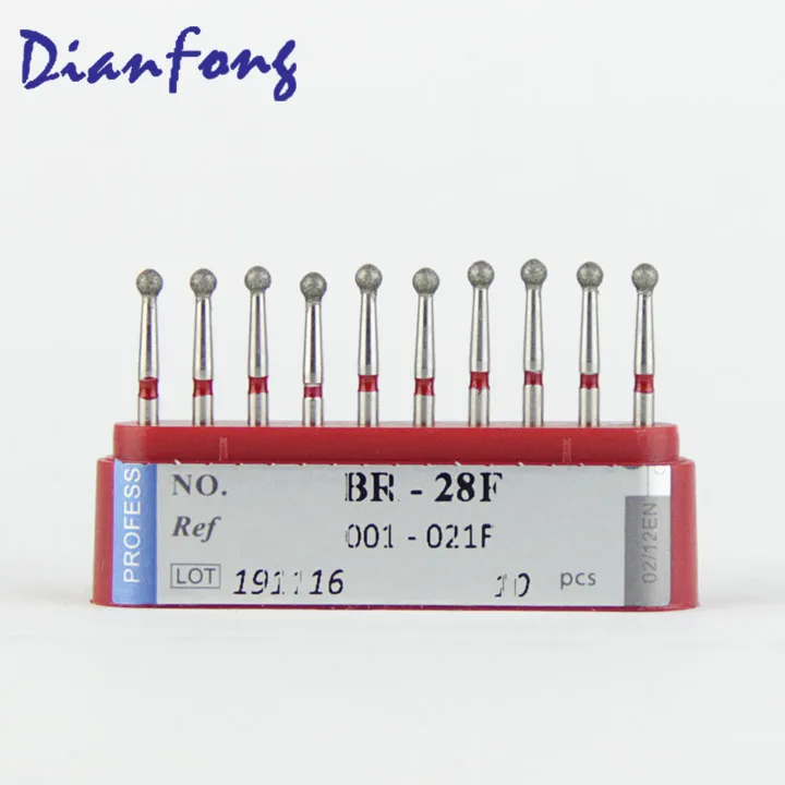BR-28F fine grit ISO CE certified round shape high speed dental diamond bur dental medical tool