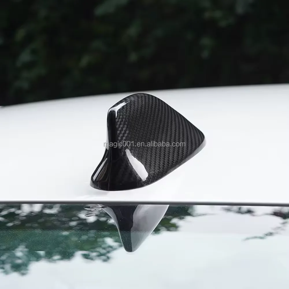 Dry Carbon Fiber Antenna Shark Fin Cover For B/MW G80 G82 M3 M4 2021 2022 Stick on Antenna cover