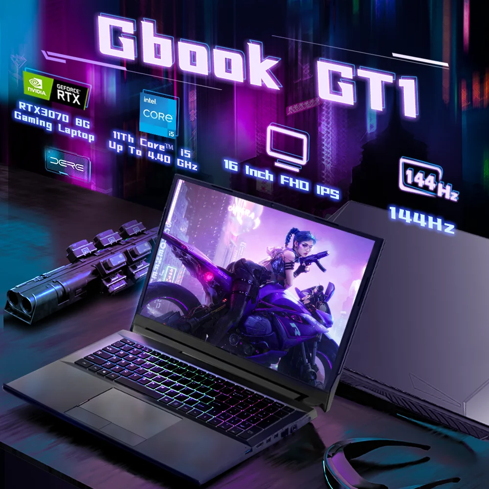 16 inch Gaming Laptop RTX 3070 8GB Intel Core i5 -11400 16GB RAM 512GB SSD WIFI6 IPS Window-s 10 Notebook Computer