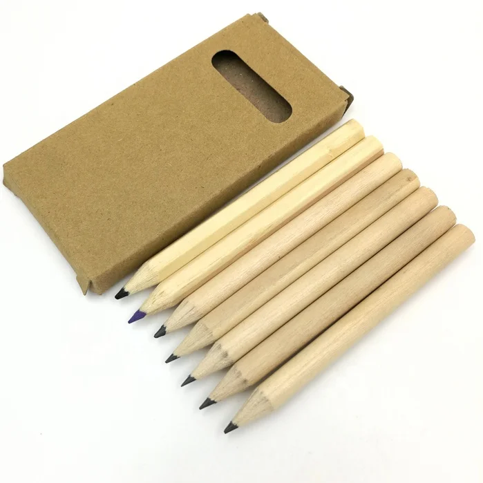 First Pen Brand 3.5' Natural Mini Wood Pencil For Kids