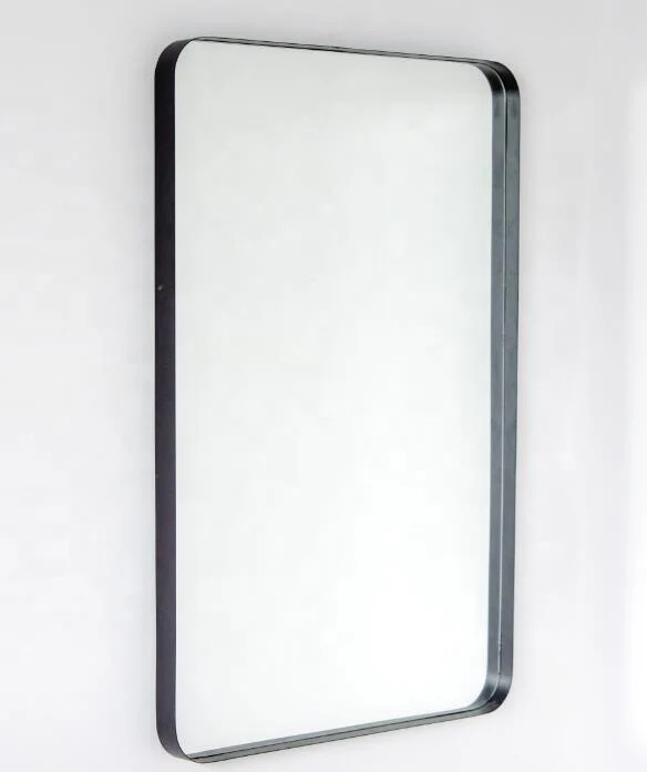 New Arrival Powder Coated Aluminum Metal Frame Decorative Rectangle wall hanging mirror