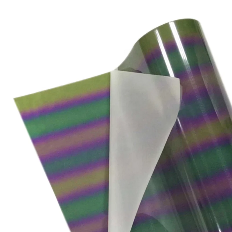 YouGuang Direct Factory Rainbow Reflective Heat Transfer Vinyl Rainbow Reflect Tape Reflective Material Roll for Fashion Jacket