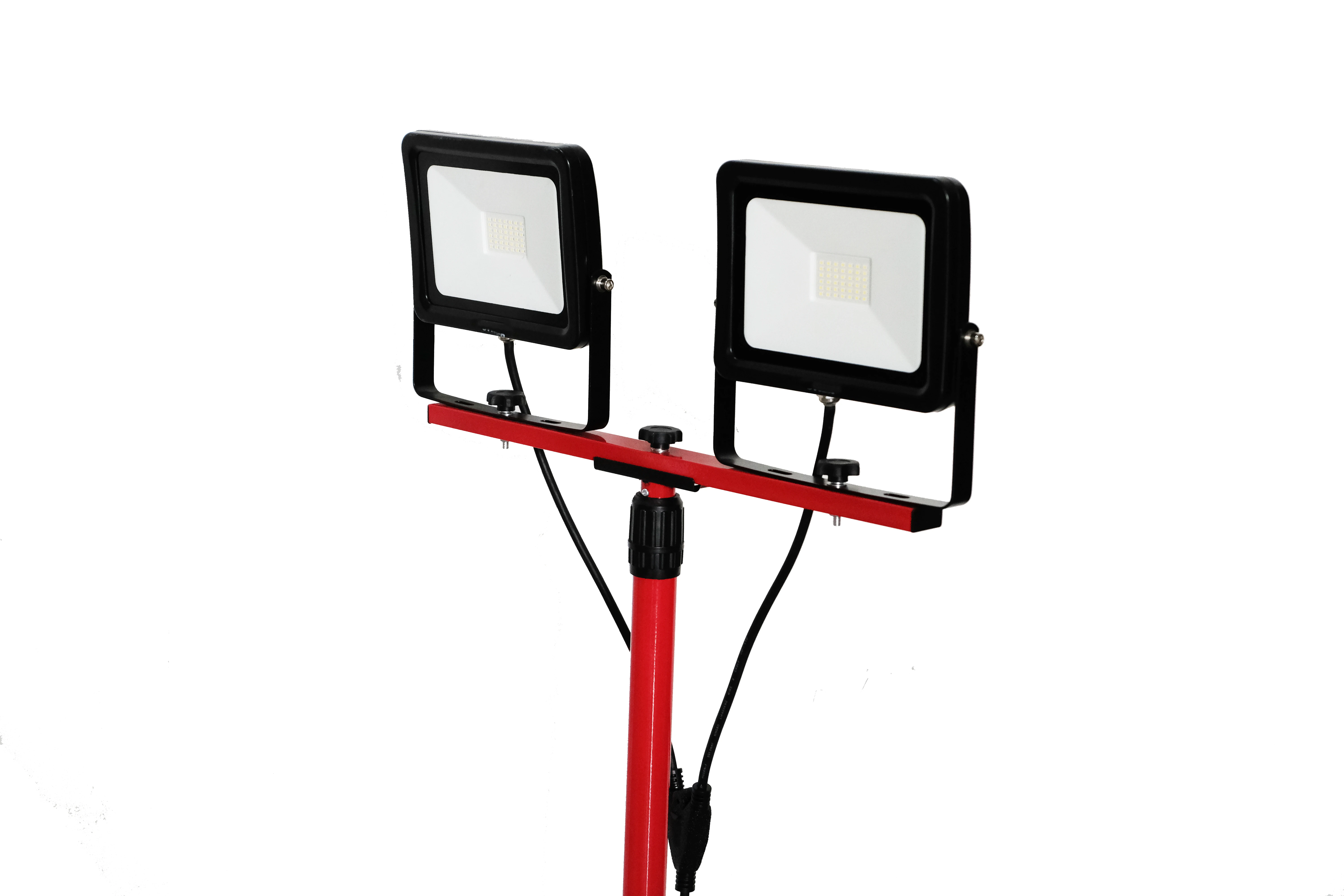 Multi-scene use portable outdoor waterproof ABE 40W LED work light with adjustable telescopic tripod swivel double head