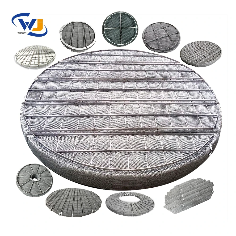 WOJUN Tower internal Gas-liquid filter pad 304 306 Stainless steel knitting demister gas-liquid filter wire mesh