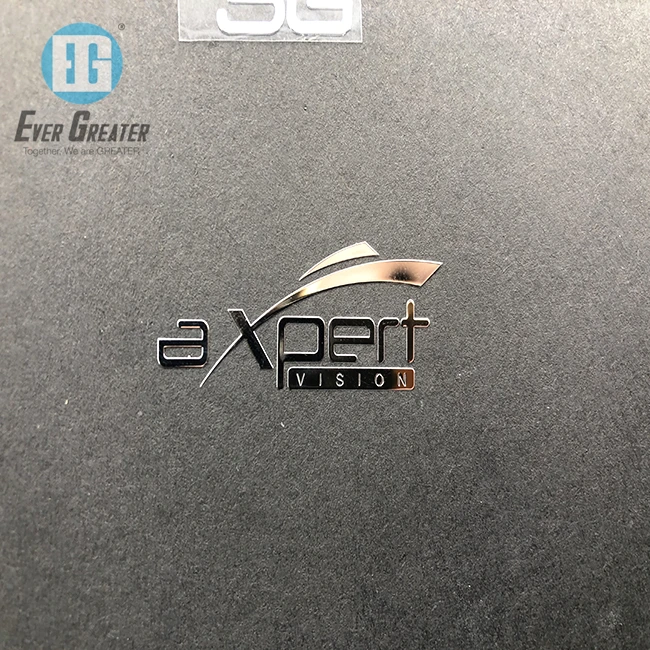 Custom Embossed Metal Sticker Strong Adhesive Thin Logo Metallic Transfer Sticker