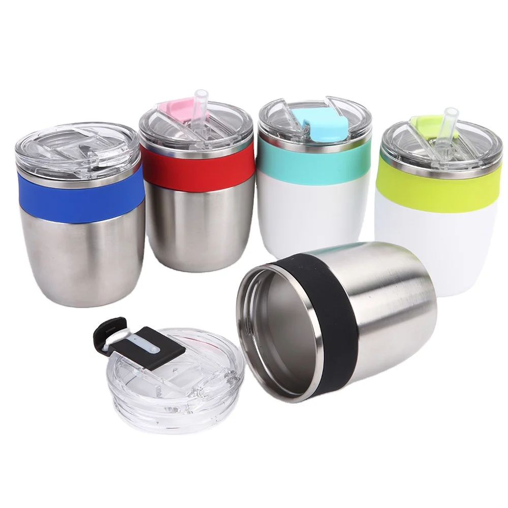 Beer tumbler stainless steel wine mug 20oz 530ml vacuum beer cup double wall 304 with lids blue white black pink army green