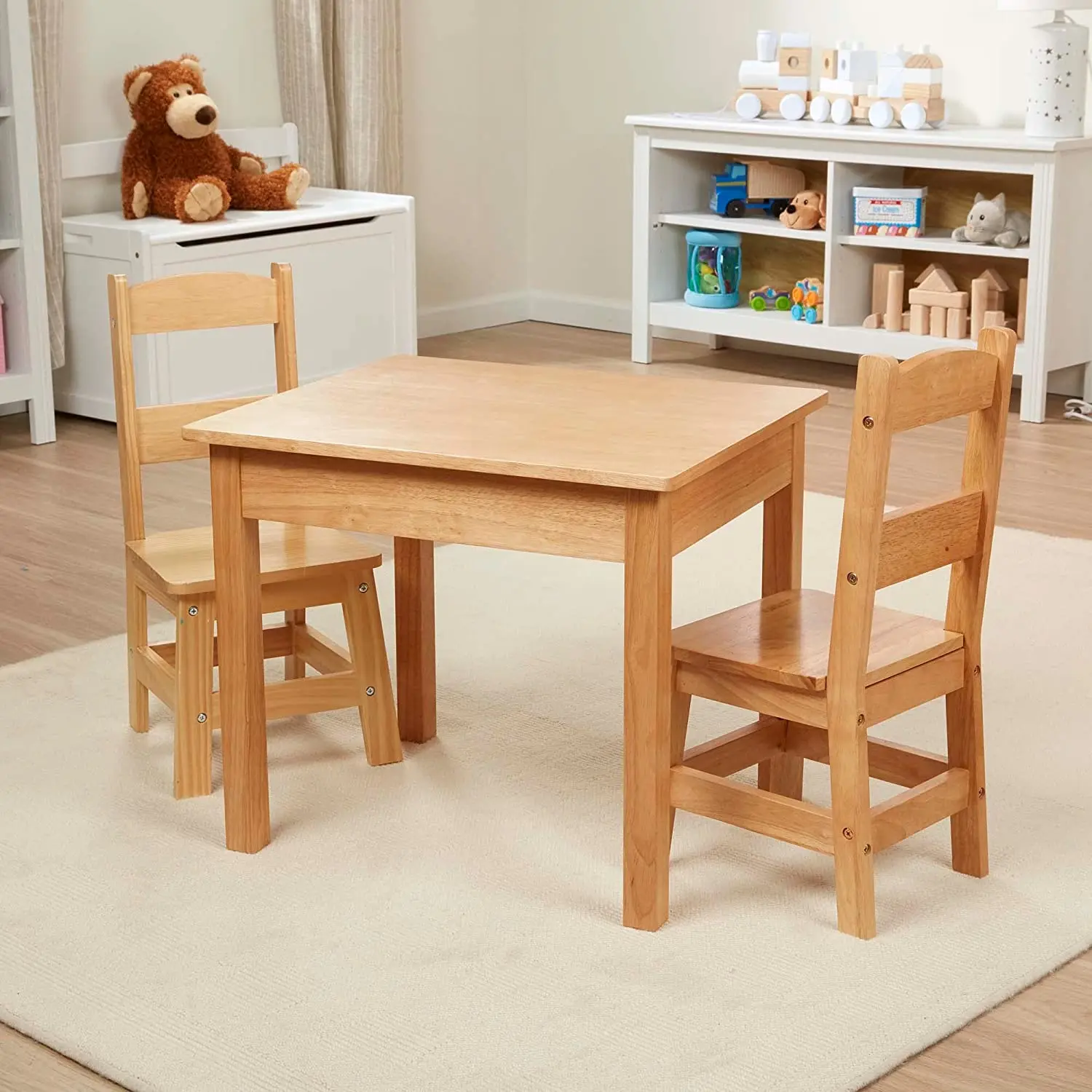LM KIDS school furniture Wood Table  4 Chair Set kids chair and table children furniture hdpe kids table and chair set
