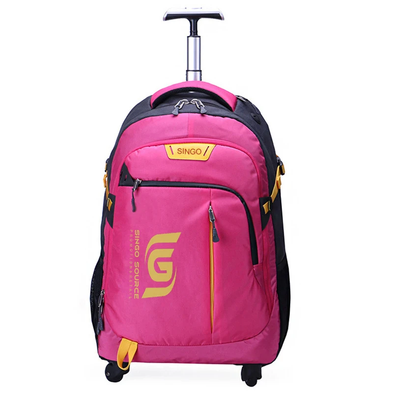 Customised Logo Rolling Backpack For Girl Wheeled School Backpack Bags Back Packs With 4 Wheels Wholesale