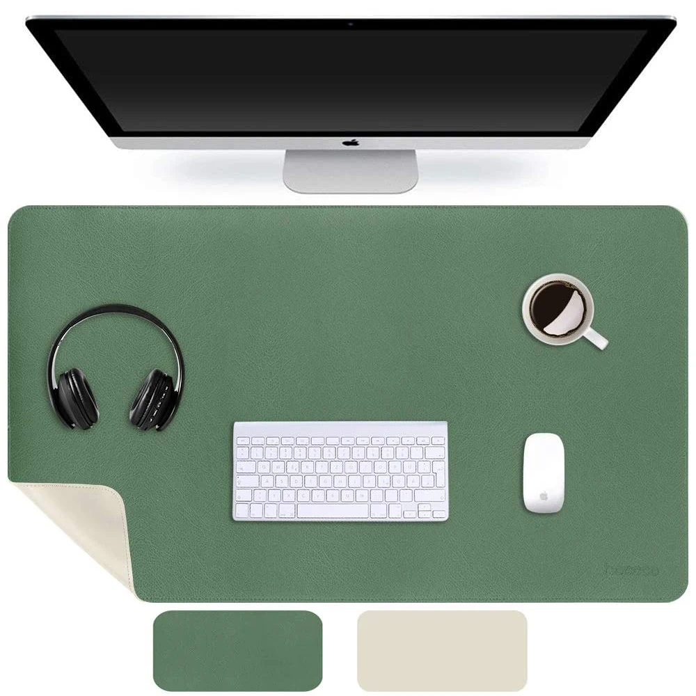 Customized Gaming Pad Portable Writing Mats Double Size Leather Desk Mat