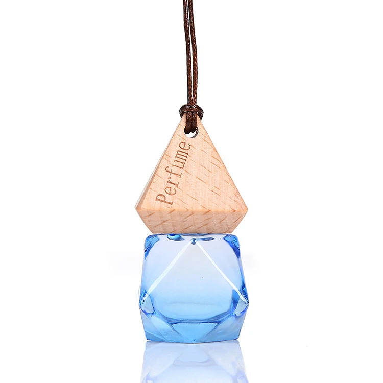 5ml 10ml 15ml Wholesale Diffuser Empty Hanging Car Perfume Glass Bottle With Wooden Cap