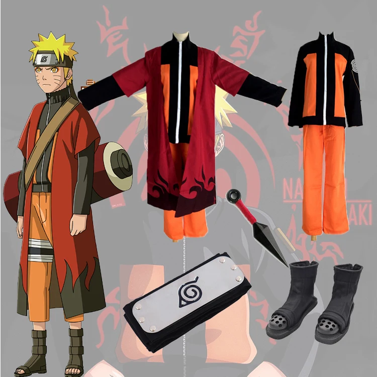 
Unisex Japanese Anime NARUTO Uzumaki Naruto Cosplay Costume Full Set For Adult 