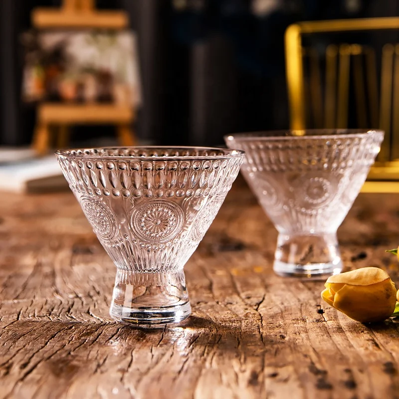 Hot Sell Cheap Glass Tea Water Cup Glass Coffee Cup Juice Dessert Mug Milk Tea Ice Cream Bowl