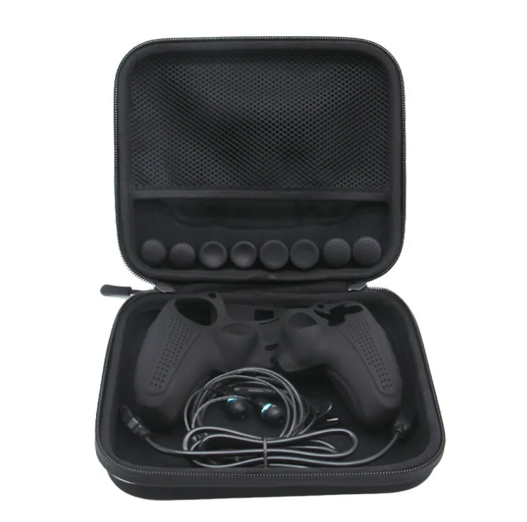 12 in 1 for PS5 game controller storage bag set with silicone cover charging cable headphone 8 pieces joystick caps accessories