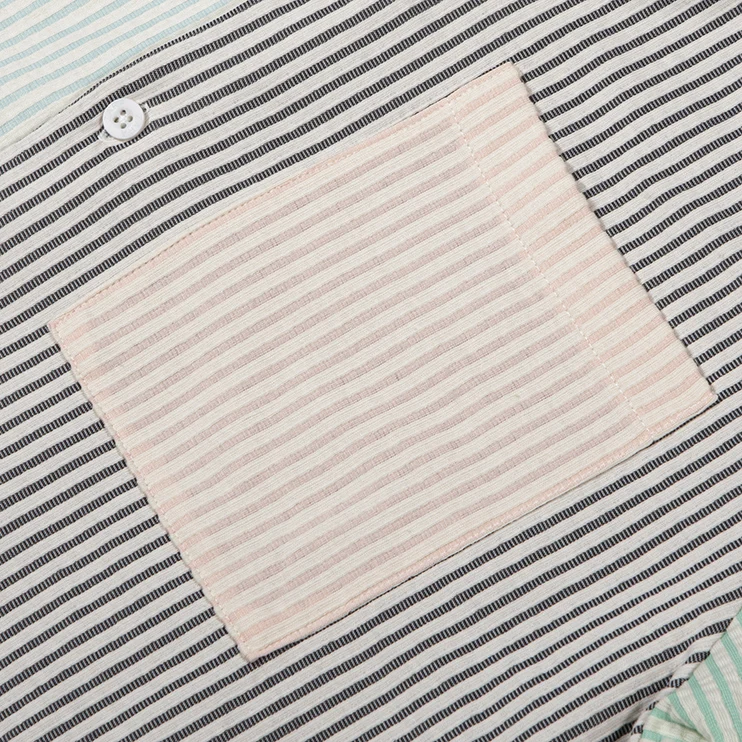 Mens Fashion Shirts Spring Summer 2022 Cotton Seersucker Road Shirt Camp Collar Button Up Shirt