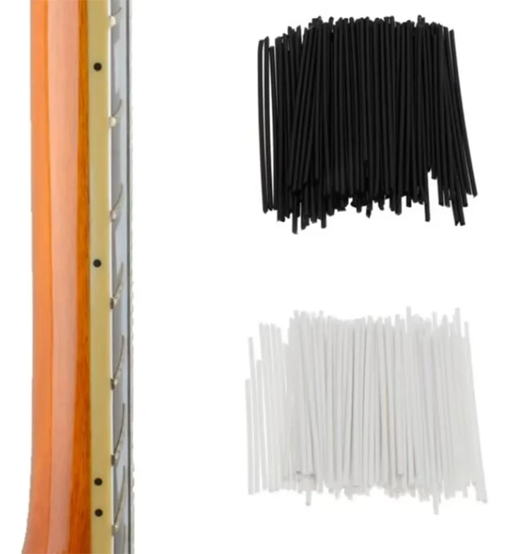1.5mm 2mm Guitar Neck Fingerboard Side Inlay Dots Markers  black white  ABS fretboard sticks plastic strips Guitar Side Dot