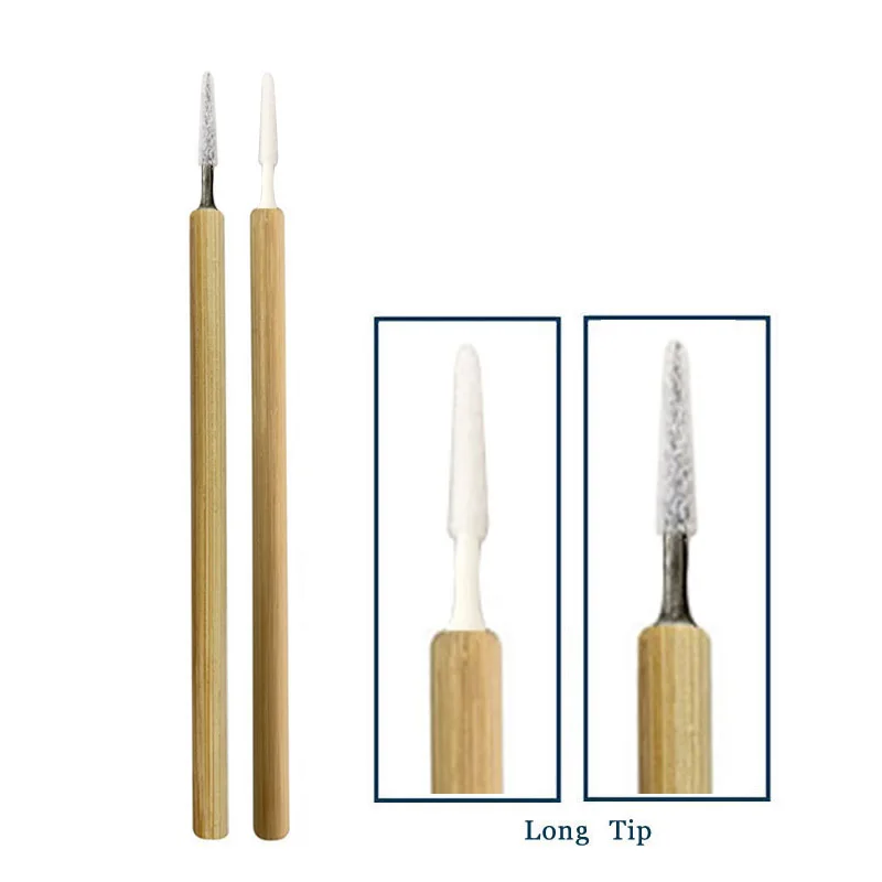 Eco-friendly Micro Fiber Brushes with Bio-degradable Bamboo Handle for Eyelash Extension and Dental Use