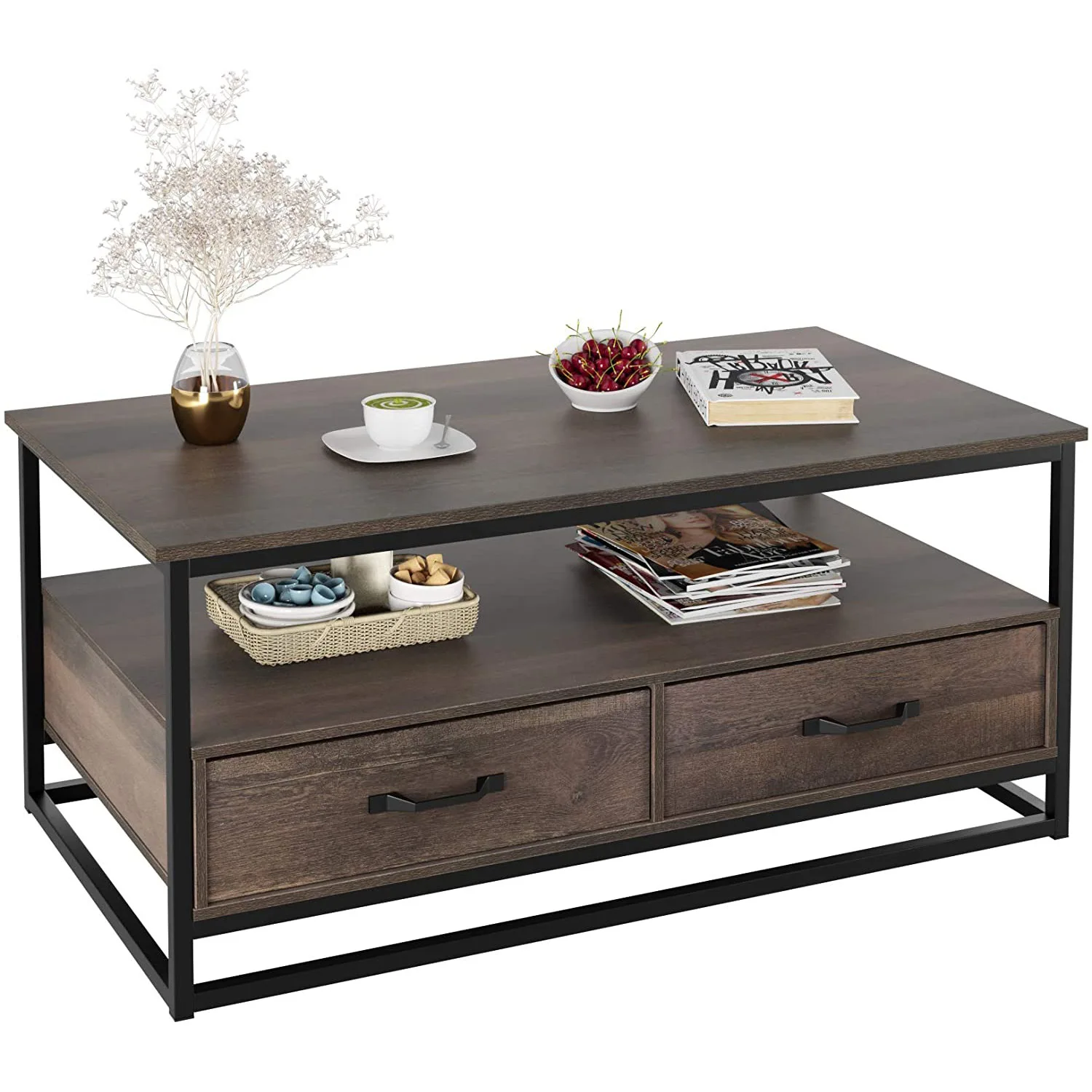Simple coffee table with drawers