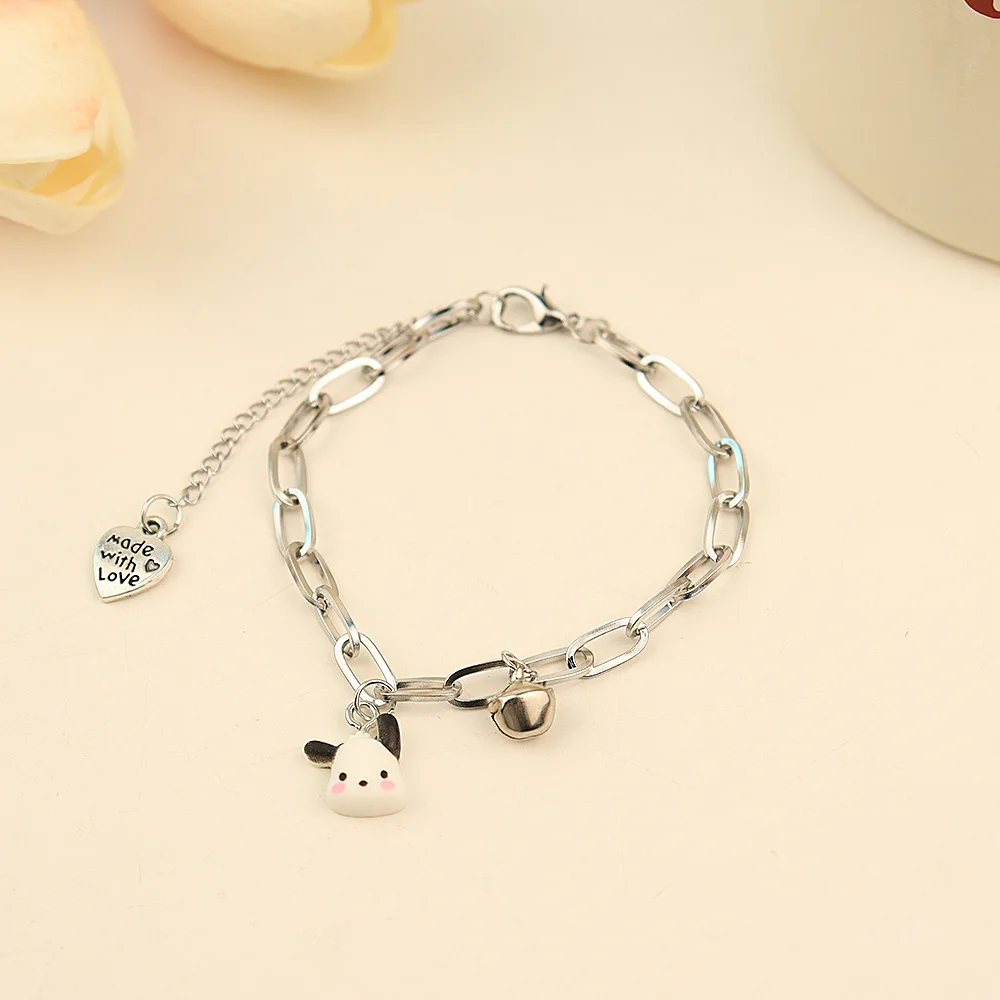 Cute Cartoon Bell Adjustable Bestie Couple Bracelet