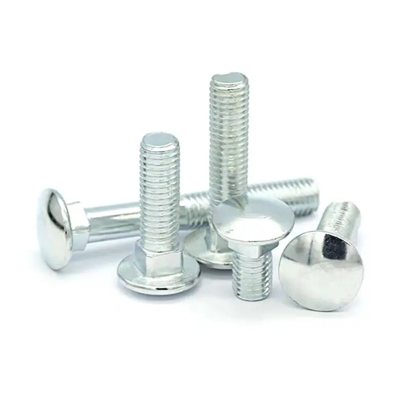 National standard GB12 galvanized carriage screw half round head square neck bolt m4-m12
