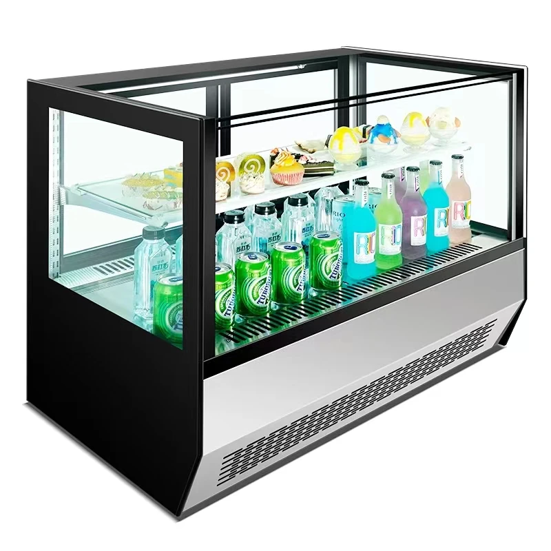 FENXIAN New bezel-less display refrigerator mini bakery equipment dessert refrigerated display cooler
