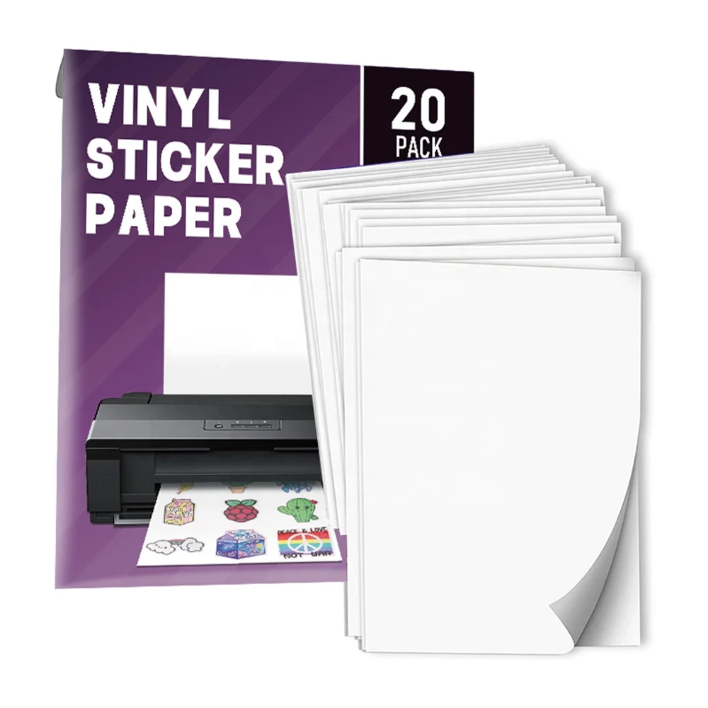 Sheets Papers Matte Clear Glossy Transparency Plastic Transparent A4 Waterproof Printable Vinyl Sticker Paper For Inkjet Printer